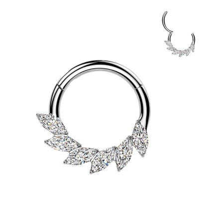 Segment kruh - septum / helix / cartilage / tragus piercing TITAN (1,2 x 10 mm)