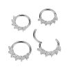 Segment kruh - septum / helix / cartilage / tragus piercing TITAN (1,2 x 10 mm)