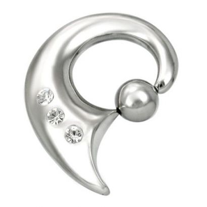 Piercing maxi kruh se zirkony