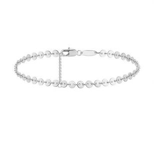 Stříbrný náramek na nohu s kolečky