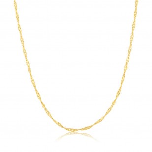 Stříbrný kroucený zlacený řetízek 55 cm