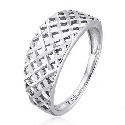 Stříbrný prsten motiv květ života (57)