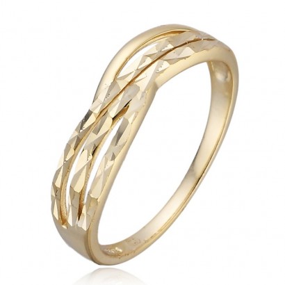 Zlacený stříbrný prsten (51)