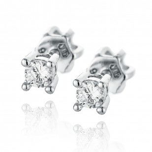Stříbrné šroubovací náušnice se zirkonem 3mm