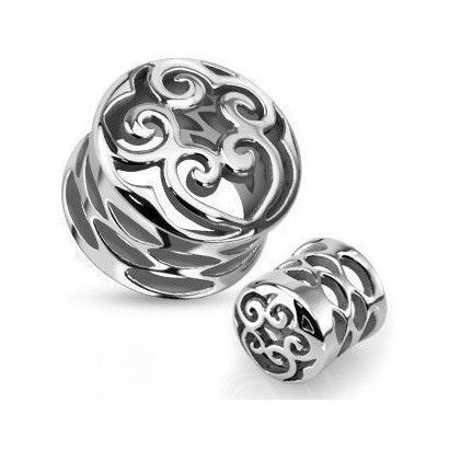 Ocelový plug ornamenty HWPSZ64 (12 mm)