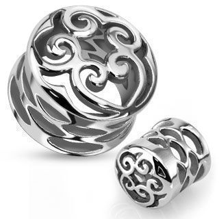 Levně Ocelový plug ornamenty HWPSZ64 (20 mm)