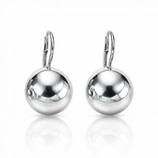 Stříbrné náušnice koule 14 mm