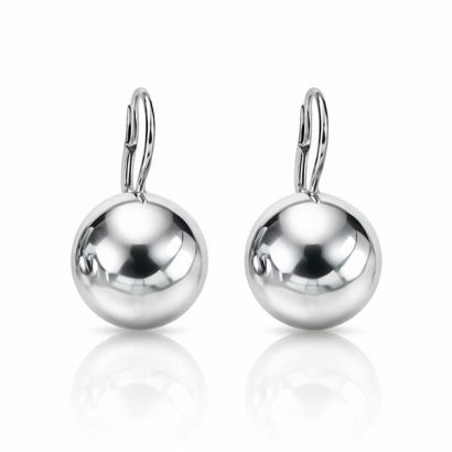 Stříbrné náušnice koule 14 mm