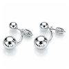 Stříbrné šroubovací zanáušnice kuličky