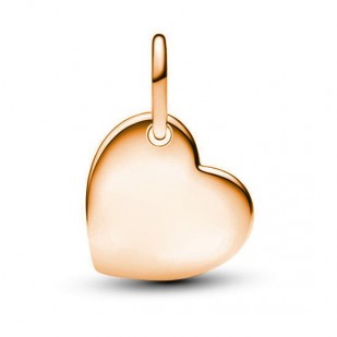 Ocelový přívěsek srdce, barva růžové zlato