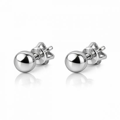 Stříbrné náušnice pecky 4 mm