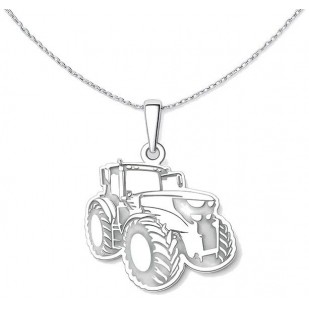 Stříbrný přívěsek traktor