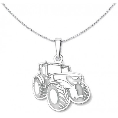 Stříbrný přívěsek traktor