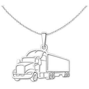 Stříbrný přívěsek kamion