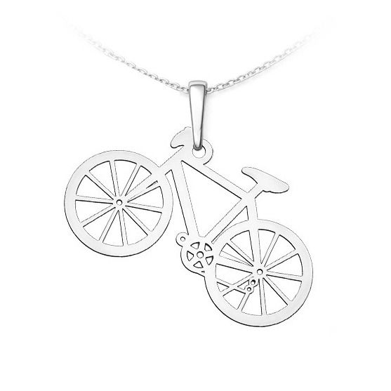 Auronitens Stříbrný přívěsek cyklistické kolo - PA1545