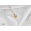 Pietní náhrdelník z oceli - Zlacená kapka