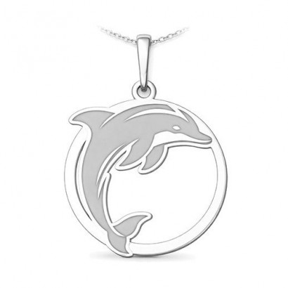 Stříbrný přívěsek delfín