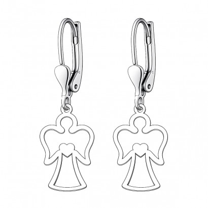 Stříbrné náušnice anděl