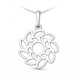 Stříbrný přívěsek listová mandala