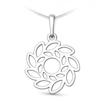 Stříbrný přívěsek listová mandala