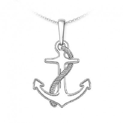 Stříbrný přívěsek kotva