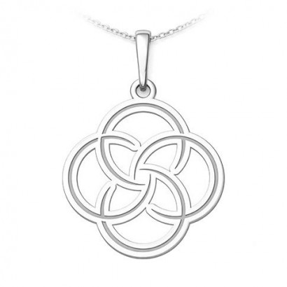 Stříbrný přívěsek propletené kruhy