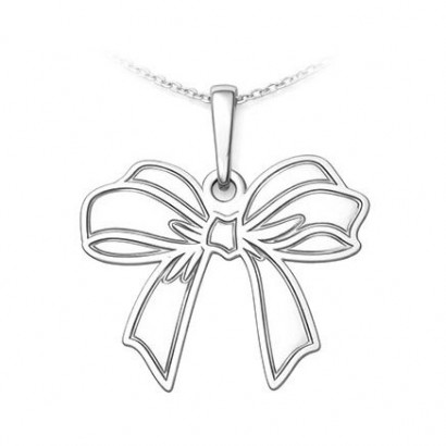 Stříbrný přívěsek mašle