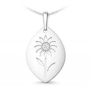 Stříbrný přívěsek slunečnice