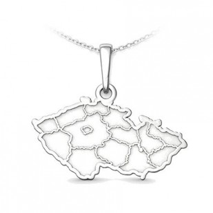 Stříbrný přívěsek Česká republika