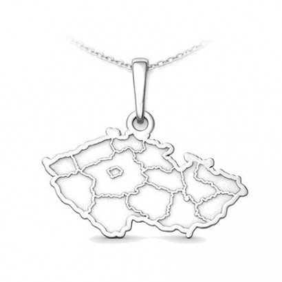 Stříbrný přívěsek Česká republika