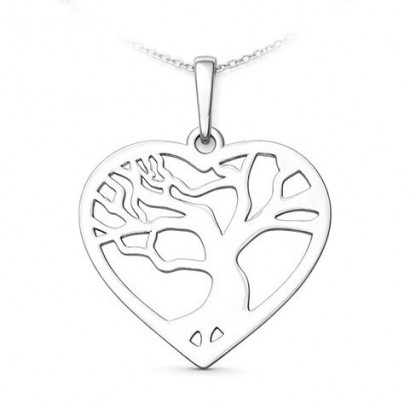 Stříbrný přívěsek strom života v srdci