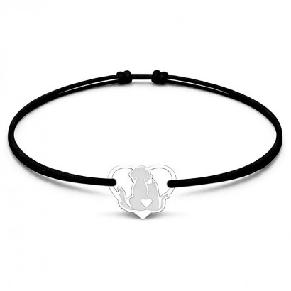 Šňůrkový náramek pes a kočka