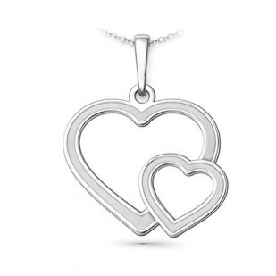 Stříbrný přívěsek se srdíčky
