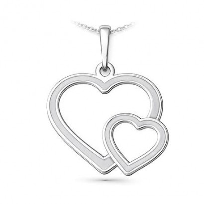 Stříbrný přívěsek se srdíčky