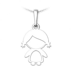 Stříbrný přívěsek holka