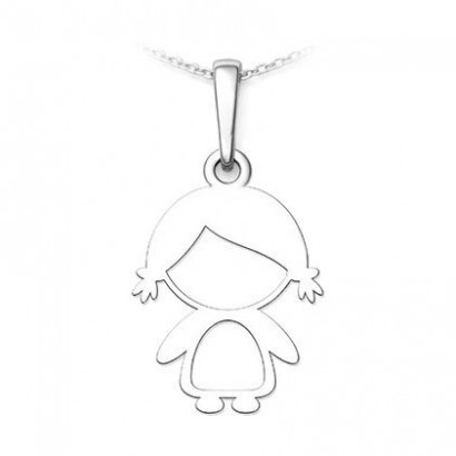 Stříbrný přívěsek holka