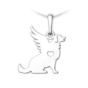 Stříbrný přívěsek psí anděl