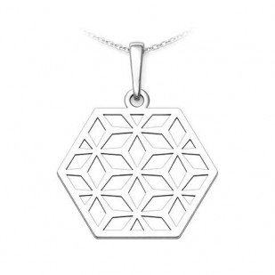 Stříbrný přívěsek hexagon