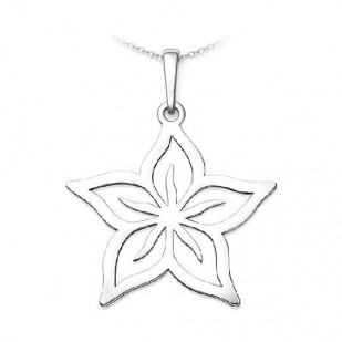 Stříbrný přívěsek květ