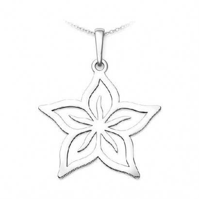 Stříbrný přívěsek květ