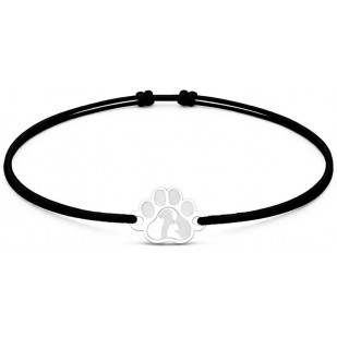 Šňůrkový náramek tlapka se psem a kočkou