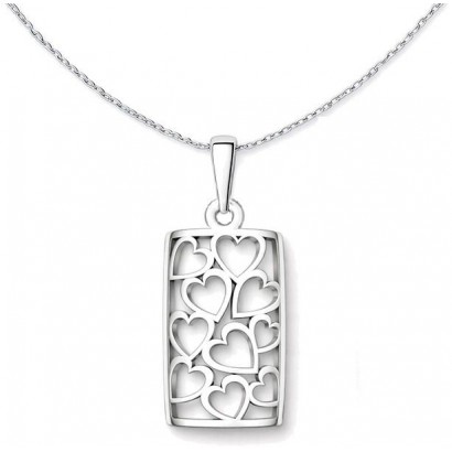 Stříbrný přívěsek se srdíčky