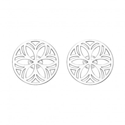 Stříbrné náušnice květinová mandala