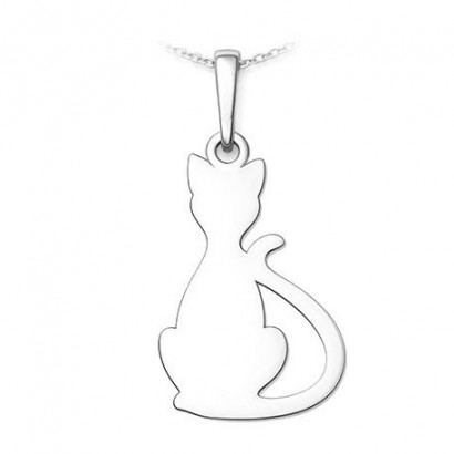 Stříbrný přívěsek kočka