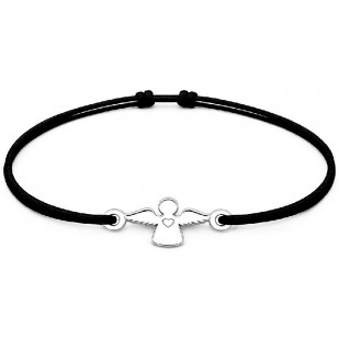 Šňůrkový náramek anděl, barva červená