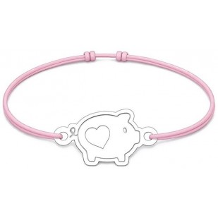 Šňůrkový náramek prasátko Barva: Červená