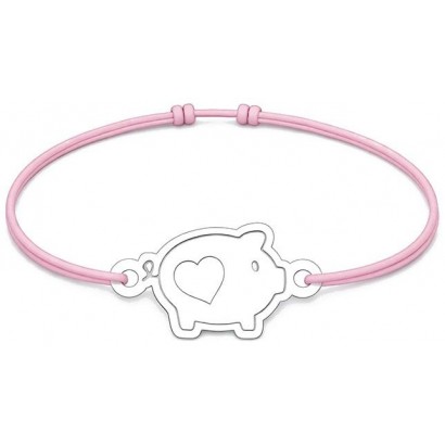 Šňůrkový náramek prasátko Barva: Červená
