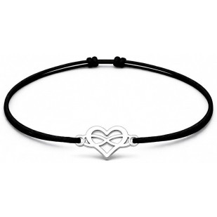 Šňůrkový náramek nekonečné srdce Barva: Červená