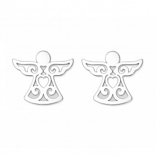 Stříbrné náušnice andělíčci