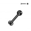 Piercing do brady - labreta černá (1,0 x 8 mm)